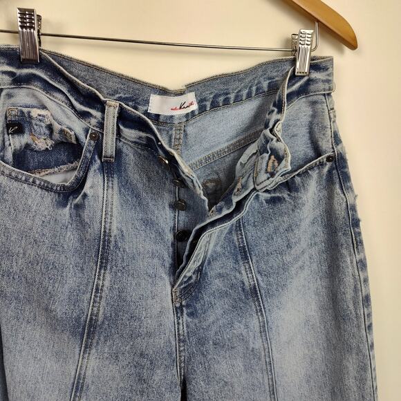 KANCAN JEANS HIGH RISE WIDE LEG WOMEN'S SIZE 11 / 29 RELAXED BAGGY MEDIUM WASH - Picture 7 of 17